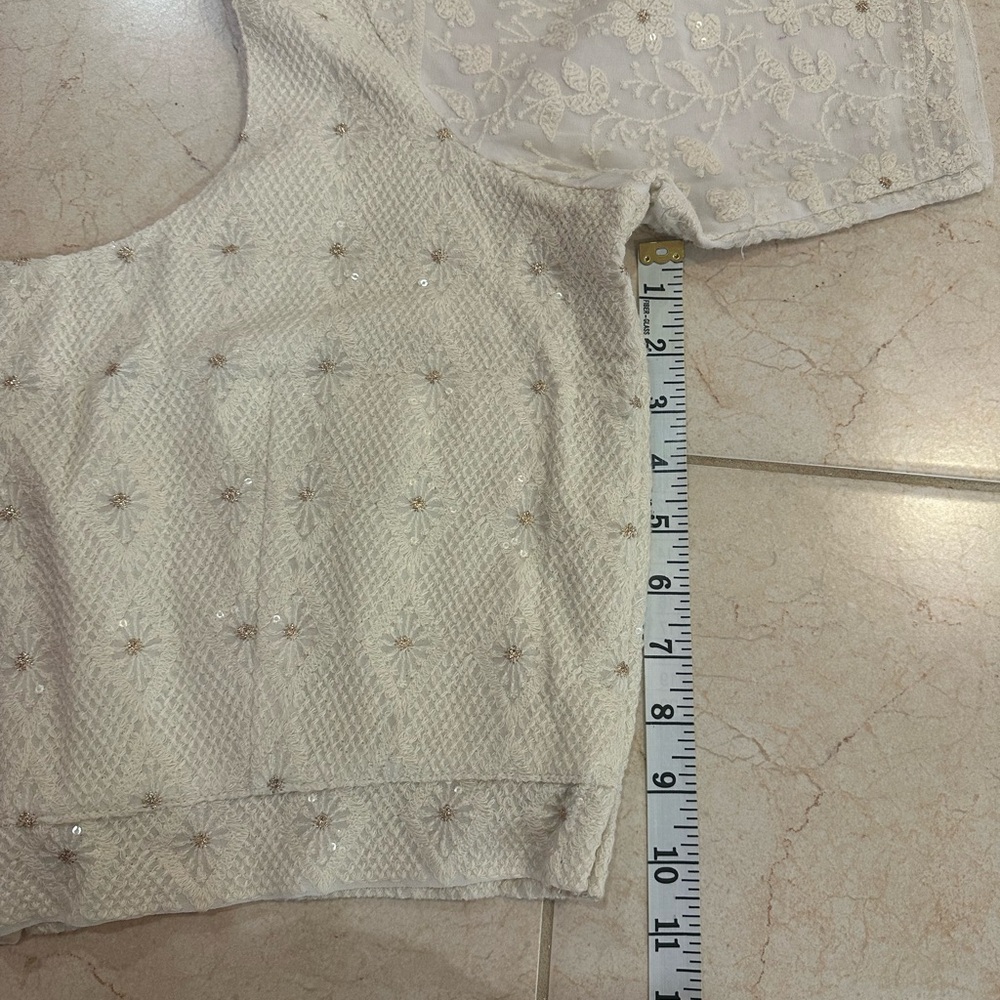 Chikankari White Lehenga - image 6